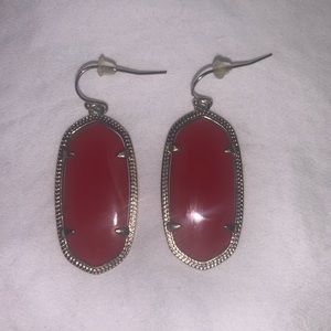Kendra Scott Deep Red and Gold Elle Earrings